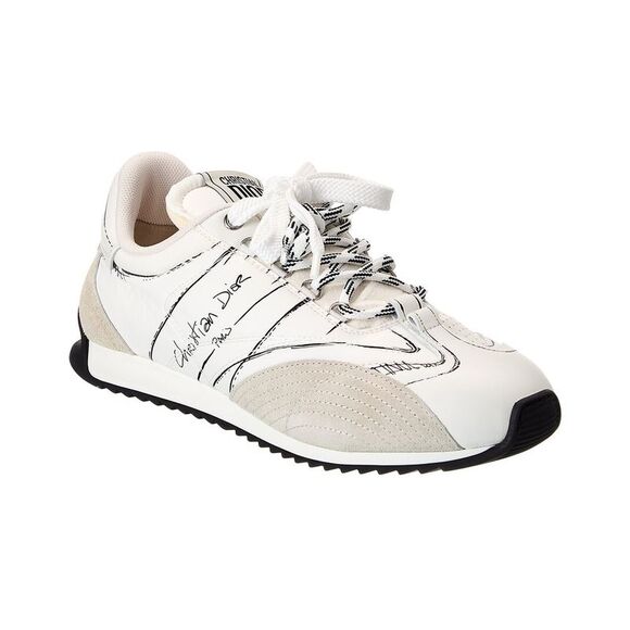 Dior In Progress Nylon & Suede Sneaker, White - Picture 1 of 5